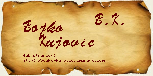 Bojko Kujović vizit kartica